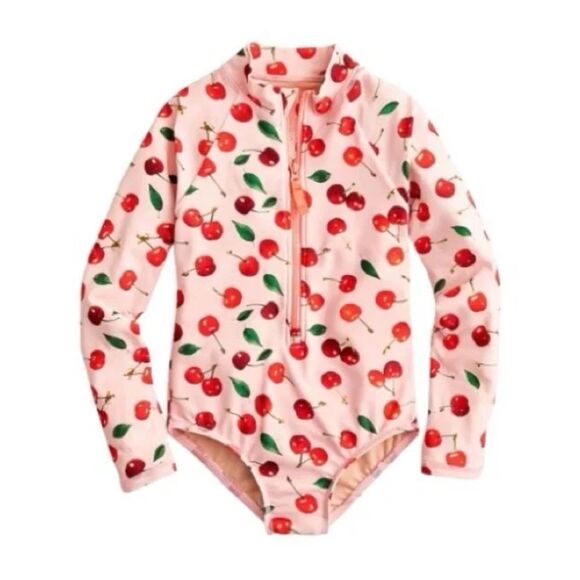 Crewcuts Pink and Red Bodysuit with Playful Strawberry Print - Picture 1 of 8